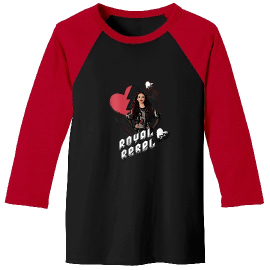 Disneyss Descendants The Rise Of Red Royal Rebel Chest Logo Baseball Tees