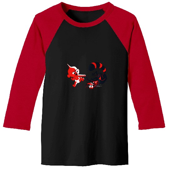 Disney Pixar Incredibles Angry Jack-Jack Vs. Racoon Baseball Tees