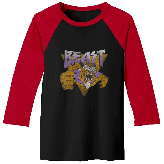 Disneyss Beauty And The Beast 90 Retro Big Chest Portrait Baseball Tees
