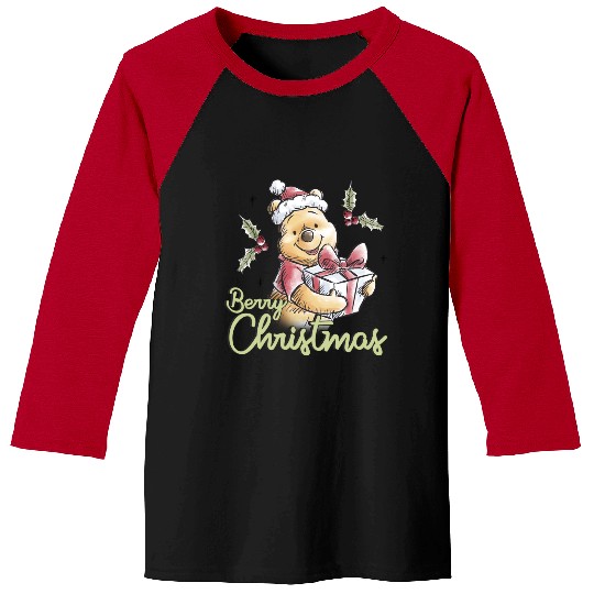 Disney Winnie The Pooh Berry Christmas Merry Christmas Baseball Tees