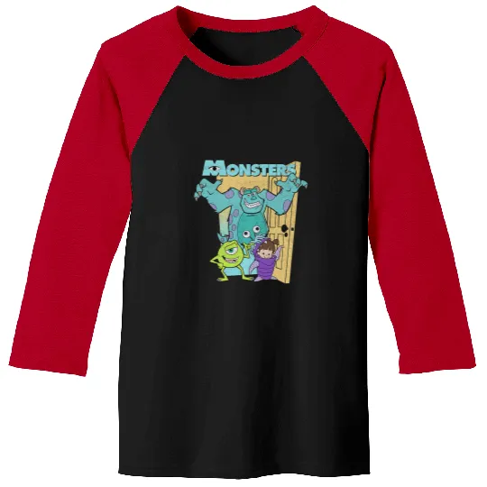 Disney Pixar Monsters Inc. Mike Sully Boo Group Poster Baseball Tees