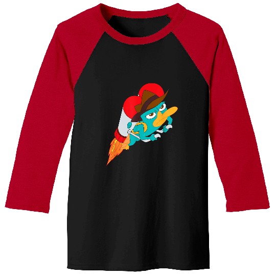 Disney Phineas And Ferb Perry The Platypus Jetpack Action Baseball Tees