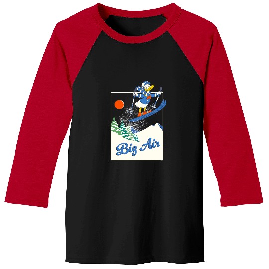 Disney Donald Duck Winter Sports Ski-Skiing Retro Ski-Ski Big Air Skiing Baseball Tees