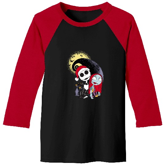 Disney The Nightmare Before Christmas Jack amp; Sally Santa Hat Baseball Tees