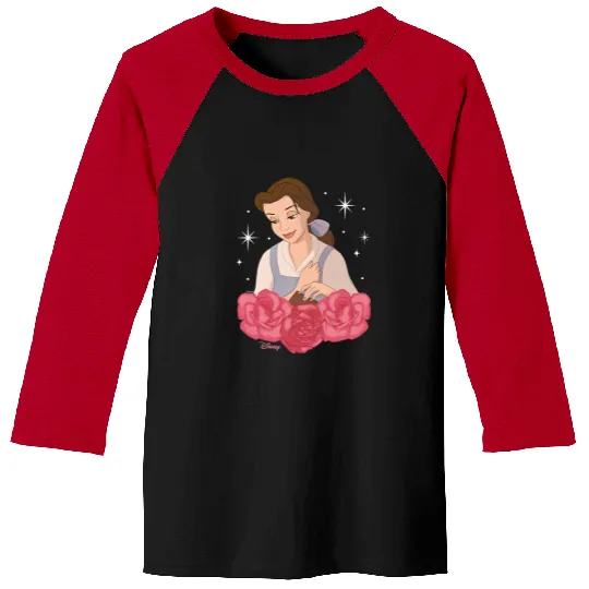 Disney Princess  Belle Beauty And The Beast Roses Baseball Tees