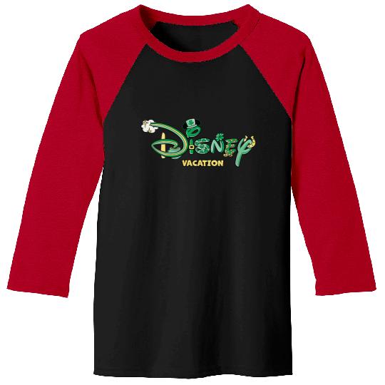 Disneyss Logo St Patricks Day Vacation Trip Matching Vneck Baseball Tees