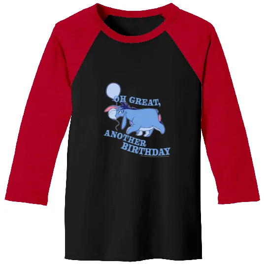 Disney Winnie The Pooh Eeyore Oh Great Another Birthday Baseball Tees