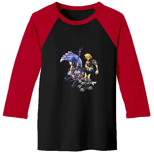 Disney Kingdom Hearts Ventus, Aqua, Mickey Group Hero Shots Baseball Tees