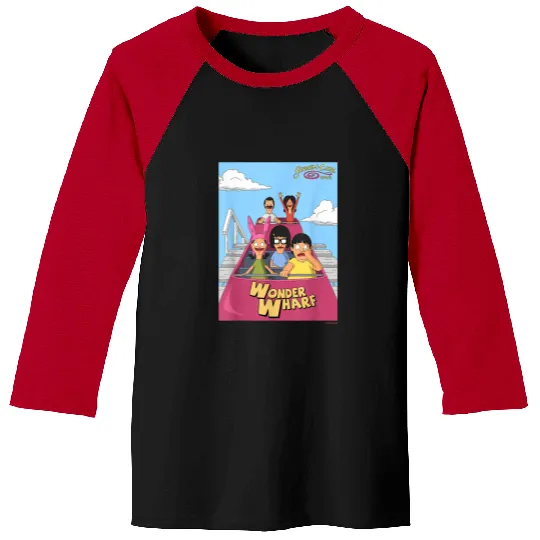 The Bobs Burgers Movie Wonder Wharf Roller Coaster Baseball Tees