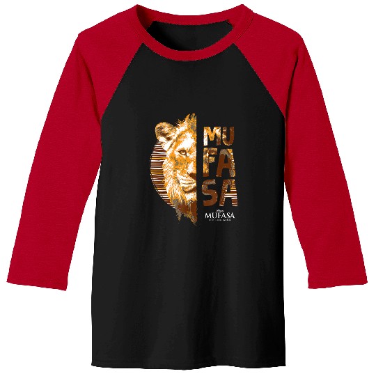 Disney Mufasa The Lion King Movie Face And Name Sun Art Baseball Tees