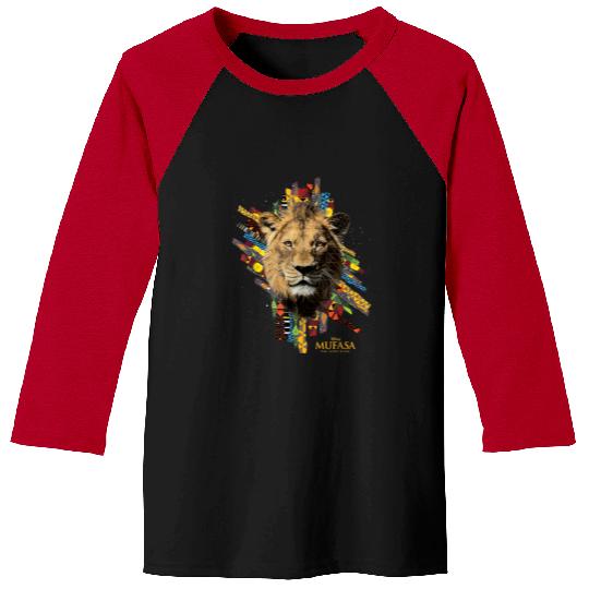 Disney Mufasa The Lion King Movie Face And Textile Patterns Baseball Tees