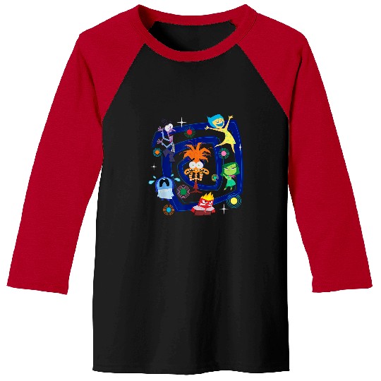 Disney Inside Out 2 Emotions Spiral Of Anxiety Retro Baseball Tees