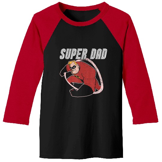 Disneyss Pixars The Incredibles Father Day Super Dad Retro Baseball Tees