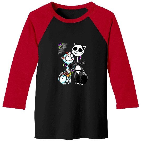 Cute Cat Jack Skellington and Sally iPhone Case: The nightmare dog zero , Nightmare Zero Dog Shirt ,  Zero Nightmare Before Christmas Disney Halloween Baseball Tees