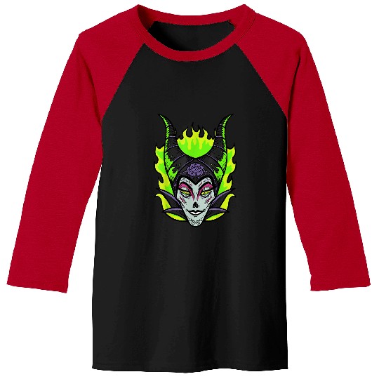 Disneyss Sleeping Beauty Maleficent Sugar Skull Baseball Tees