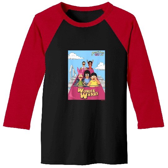 The Bobs Burgers Movie Wonder Wharf Roller Coaster Baseball Tees