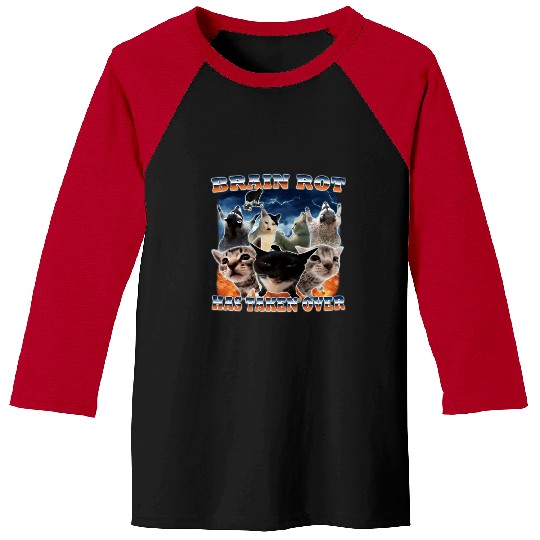 Brain Rot has Taken Over Funny Cat Meme  : Bobs Burgers Family Shirt, Bobs Burgers Vintage Baseball Tees