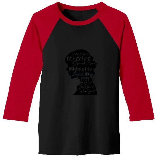 Discover Sillouete Taylor Text Baseball Tees