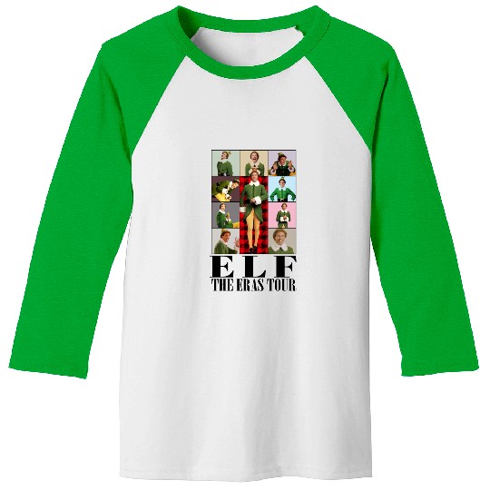 Buddy Elf Eras Tour Baseball Tees, Elf Christmas Baseball Tees, Elf Movie