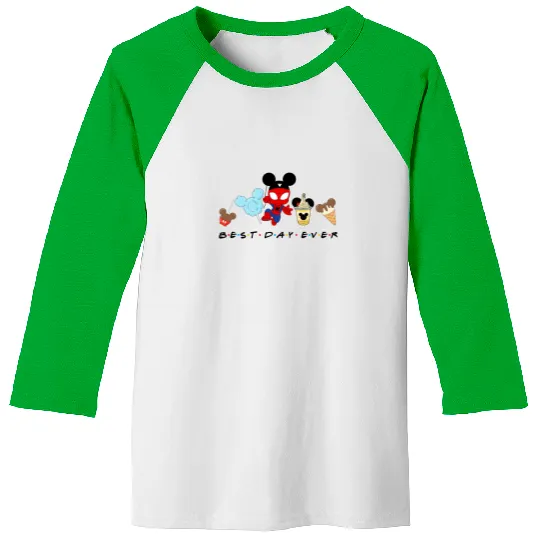 Spiderman Best Day Ever Baseball Tees, Baby Spiderman, Disney Snacks Baseball Tees