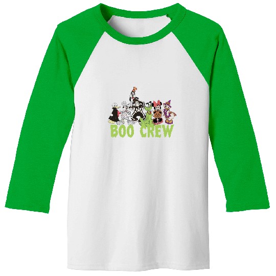 Discover Mickey and Friends Boo Crew Halloween Baseball Tees, Disney Skeleton Mummy Baseball Tees