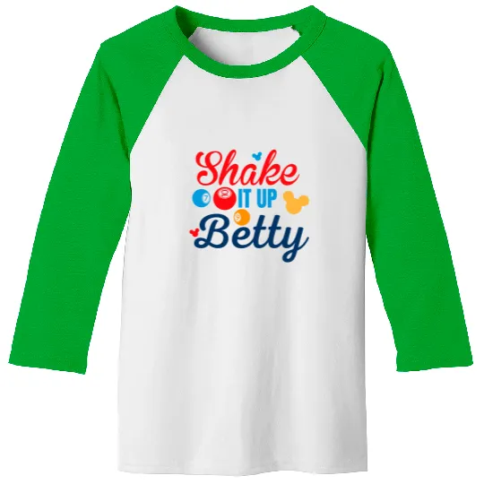 Shake it up Betty! Disney Cruise Line Bingo Baseball Tees | Disney Cruise Baseball Tees | Disney Bingo Baseball Tees