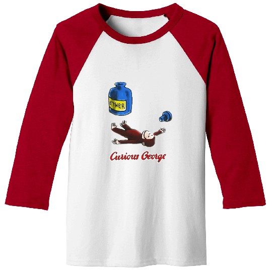 Curious George Breathes in Ether Baseball Tees