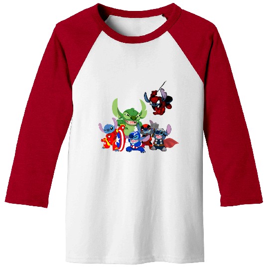 Stitch Avengers Marvel Deadpool Disneyland Baseball Tees
