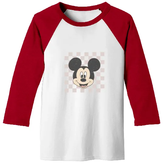Mickey Mouse Baseball Tees, Checkered Disney Baseball Tees, Checkered Mickey Baseball Tees, Disney Couple Baseball Tees