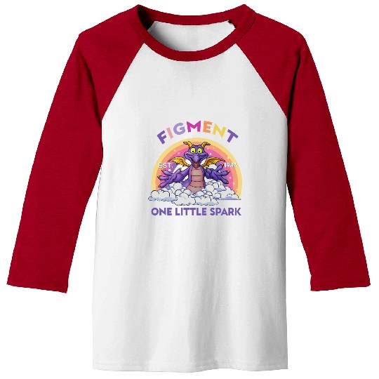 Cute Figment One Little Spark Disney Epcot Snack Drinking Baseball Tees