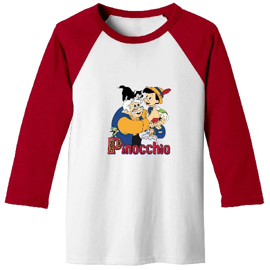 Pinocchio And Geppetto Baseball Tees / Retro 90s Disney Baseball Tees