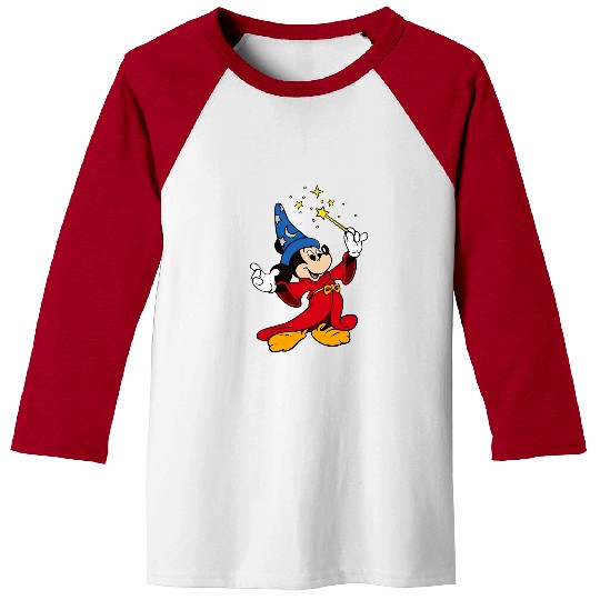 Disney Fantasia Sorcerer Mickey Mouse Magic Wizard  Baseball Tees, Fantasmic Disney Baseball Tees