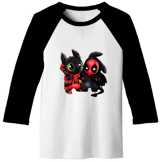 Disney Toothless and Deadpool Costume Friends Baseball Tees