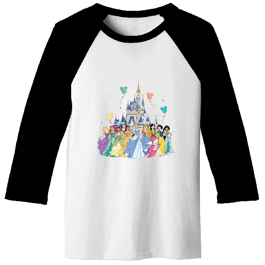 Disney Princess Baseball Tees, Team Princess Baseball Tees, Princess Castle Baseball Tees