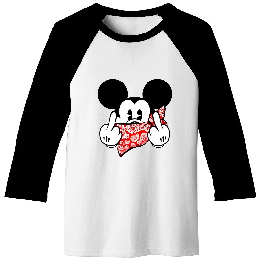 Mickey Mouse Baseball Tees Thug Life Gangster Disney Baseball Tees