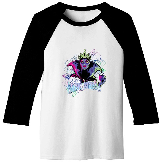 Disney Villains Evil Queen Magic Mirror Illustrated Baseball Tees