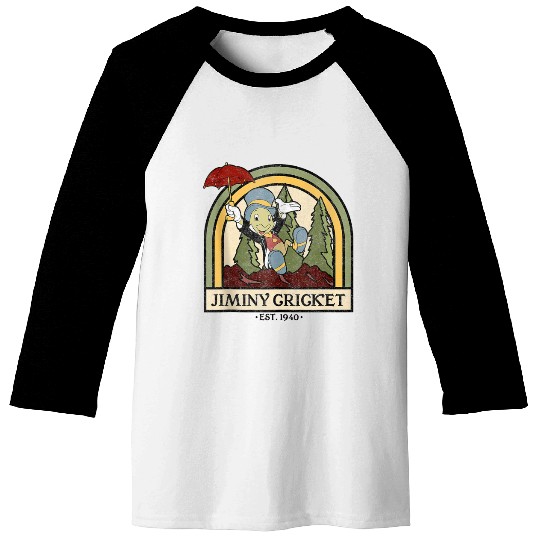 Disney Pinocchio Jiminy Cricket Established 1940 Baseball Tees