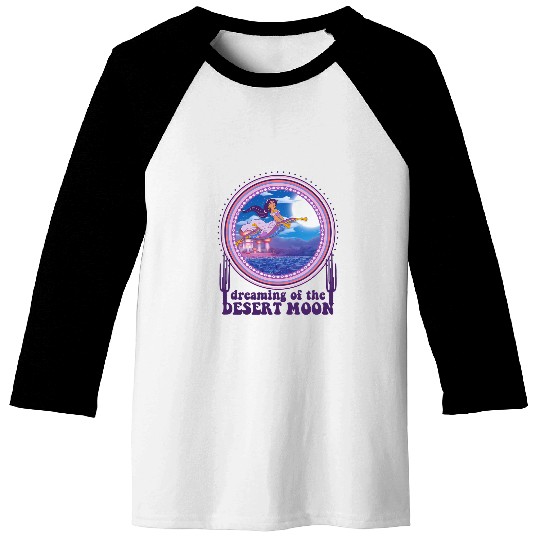 Disney Aladdin Jasmine On Magic Carpet Desert Moon Dream Baseball Tees