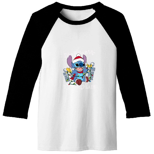 Cute Lilo & Stitch Christmas Dear Santa I Can Explain Baseball Tees, Funny Disney