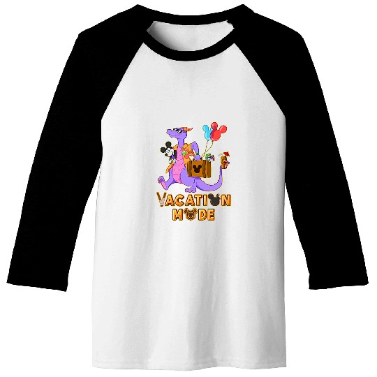 Disney Funny Figment & Mickey Mouse Baseball Tees, Disneyland Baseball Tees
