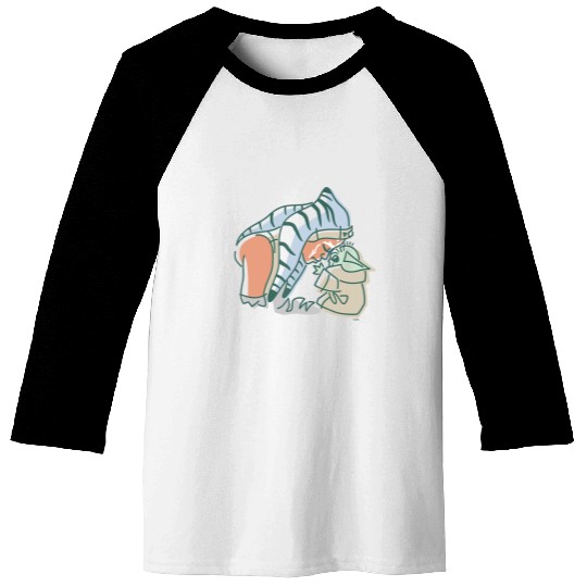 Grogu and Ahsoka Tano Baseball Tees, Disney Star Wars Baseball Tees