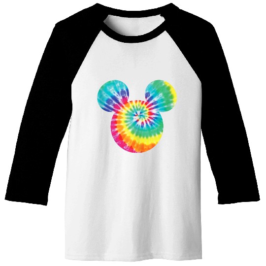 Disney Mickey Mouse Icon Rainbow Tie-dye Baseball Tees