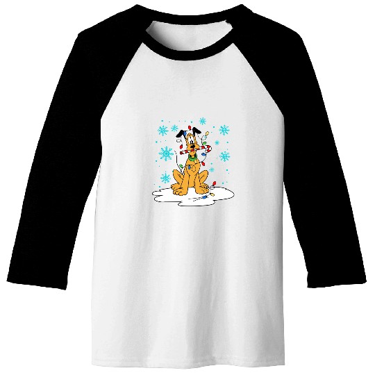 Disney Christmas Baseball Tees, Pluto Christmas Baseball Tees, Disney Pluto Baseball Tees