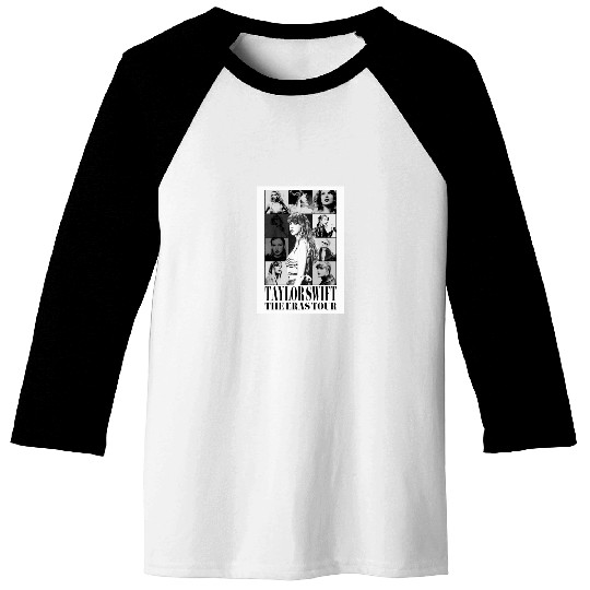 eras tour black and white Baseball Tees