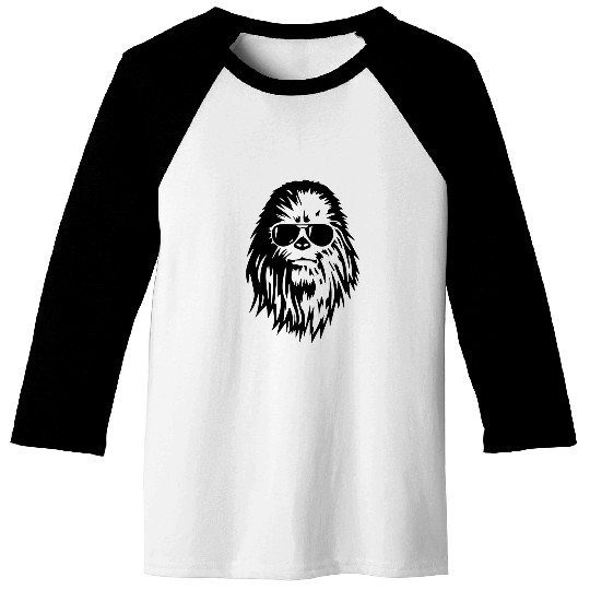 Chewbacca With Sunglasses Star Wars  Baseball Tees , Disney Baseball Tees
