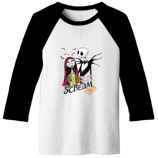 disneys The Nightmare Before Christmas Jack Sally Scream Raglan Baseball Tees