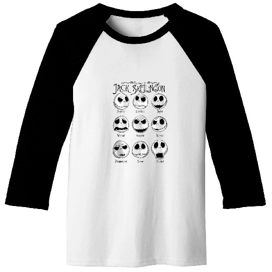 disneys The Nightmare Before Christmas Emotional Jack Baseball Tees