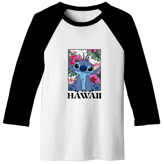 Disney Lilo & Stitch Hawaii Hibiscus Cute Floral Baseball Tees