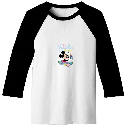 Disney Mickey Mouse Easter Fun Painting Eggs2 Baseball Tees