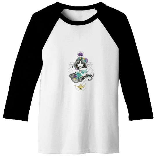 Disney Aladdin Colorful Boho Jasmine Graphic TSh Baseball Tees